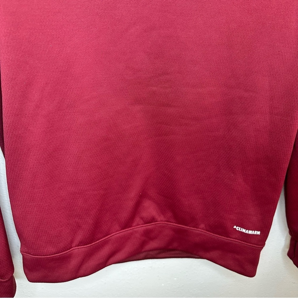 Adidas Red Climawarm Woman's Red Sweatshirt Size Small - Picture 8 of 13